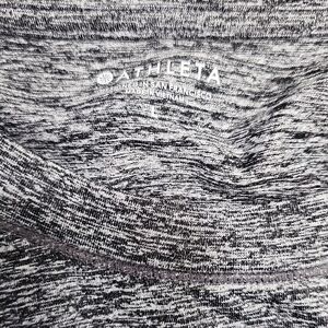 Athleta Black and Gray Marled Performance Tee